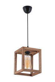 Opviq Cube Lámpara de Araña de Madera Marrón